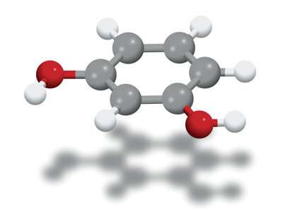 image showing a molecular model of 1,3-dihydroxybenzene