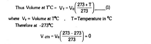 Mathematical equation for absolute zero