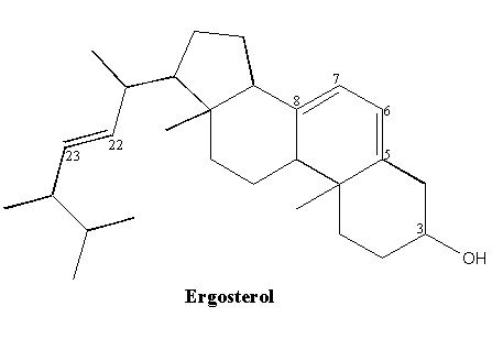 Image showing the structure of ergosterol