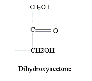 image showing structure of dihydroxyacetone