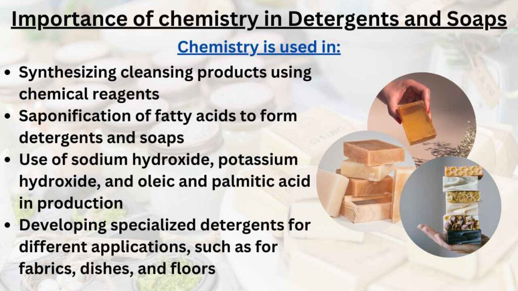 image showing importance of chemistry in Detergents and soaps